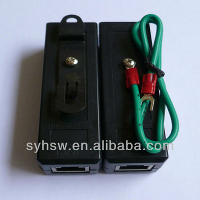 26*26*95mm RJ45 POE 1000 경전 보호기 48V 라인 전압에서 번개 보호기